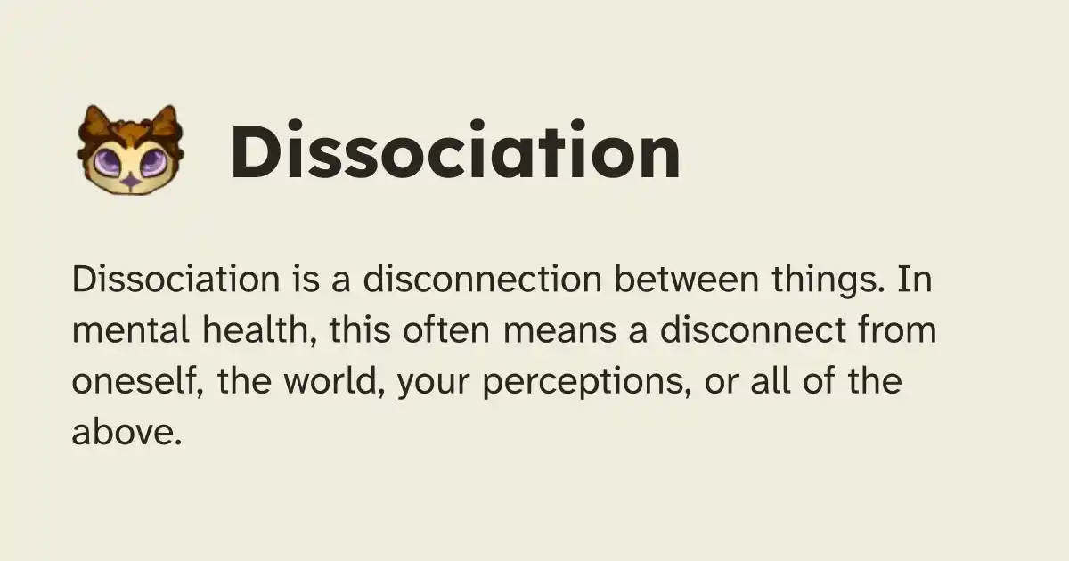 Dissociate Def Dissociation